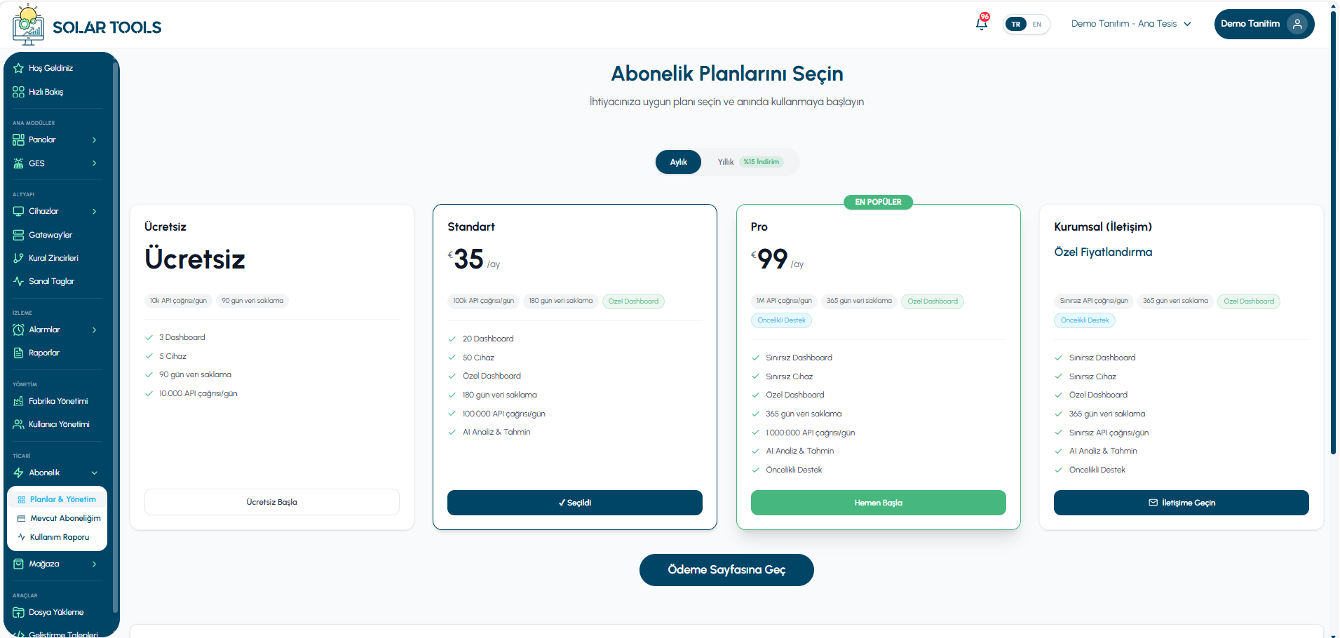 Abonelik Planları
