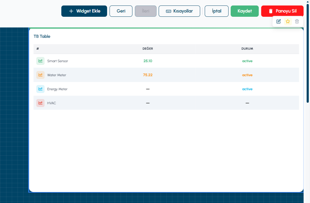 Widget Seçme ve Boyutlandırma