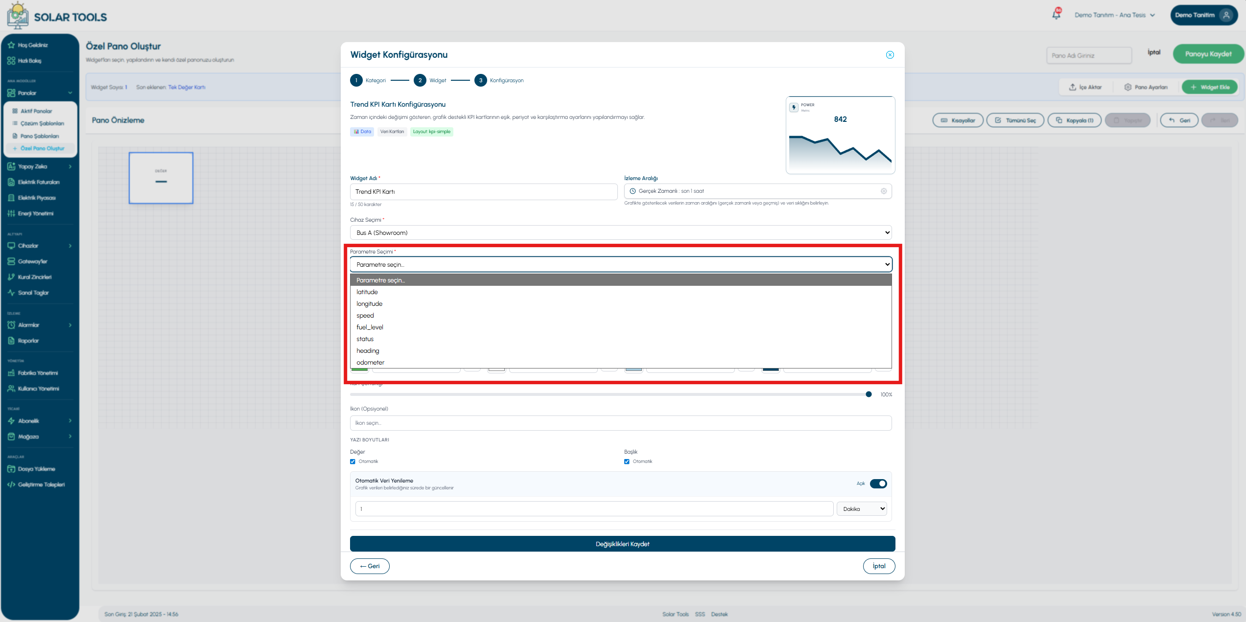 Trend KPI — kurulum 4