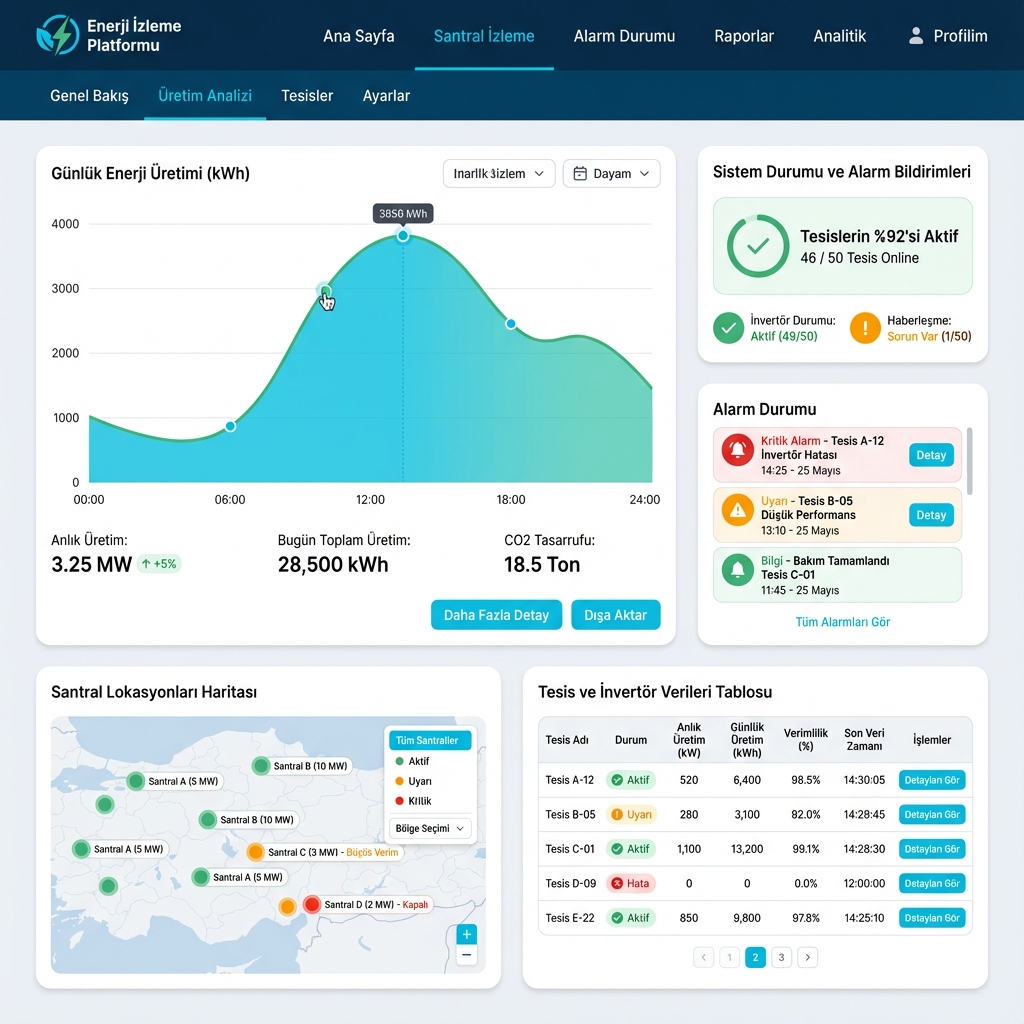 SolarTools Santral İzleme Dashboard